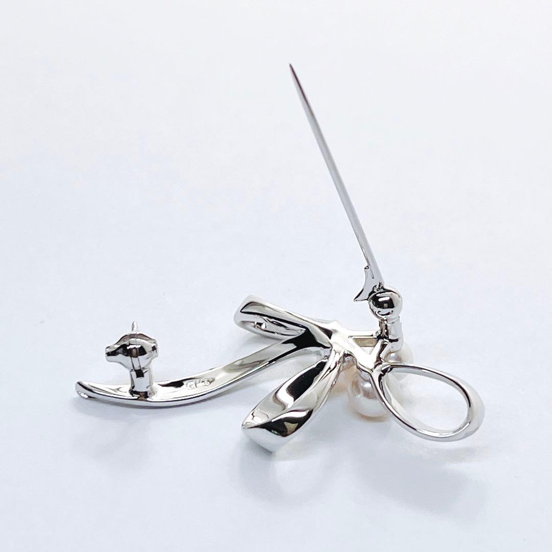 【未使用品】✨MIKIMOTO ミキモト パール　ブローチ　コサージュ　リボン