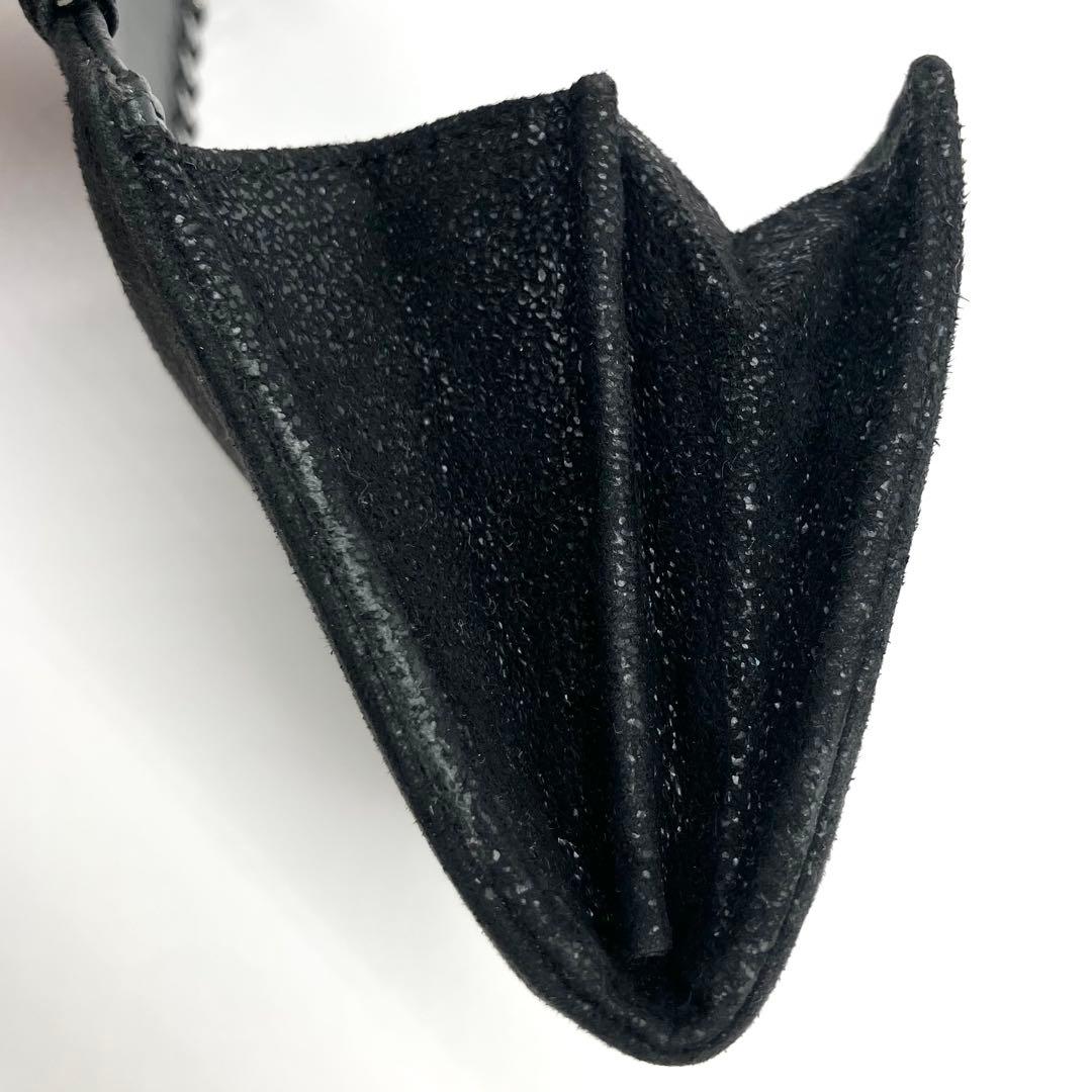 ステラマッカートニー　ファラベラ ロゴチャーム　二つ折り財布　ブラック