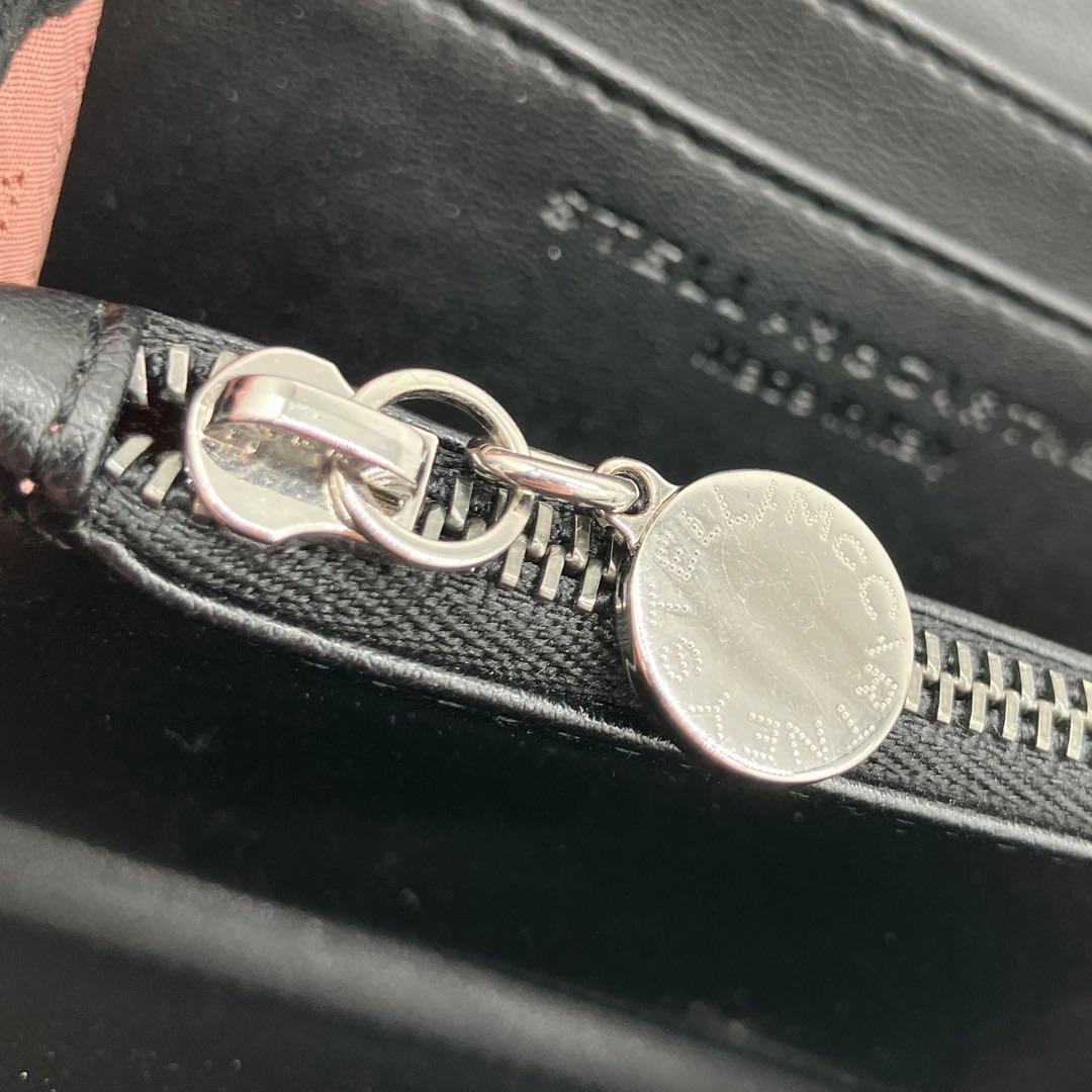 ステラマッカートニー　ファラベラ ロゴチャーム　二つ折り財布　ブラック