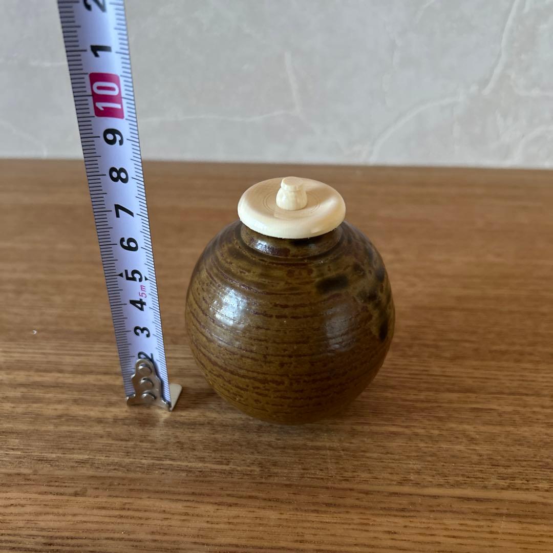 笹田有祥　模奈良文琳茶入　茶道具