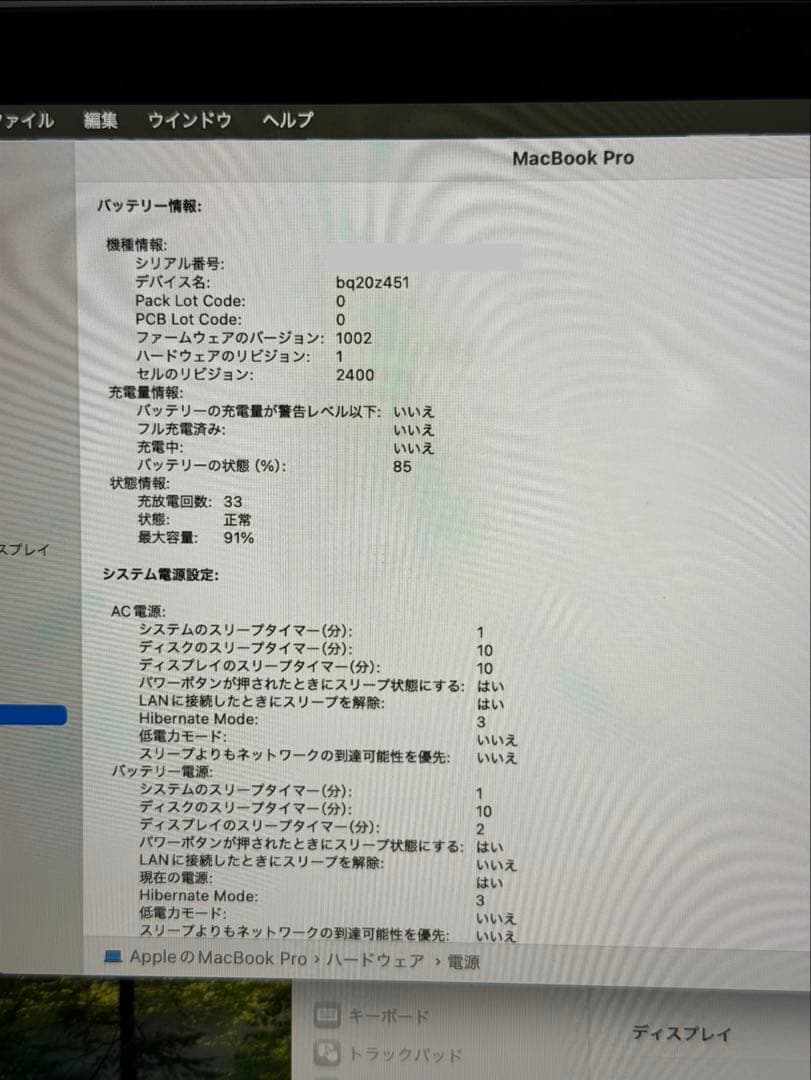 MacBook本体 MacBookPro 2022 M2 16GB SSD256