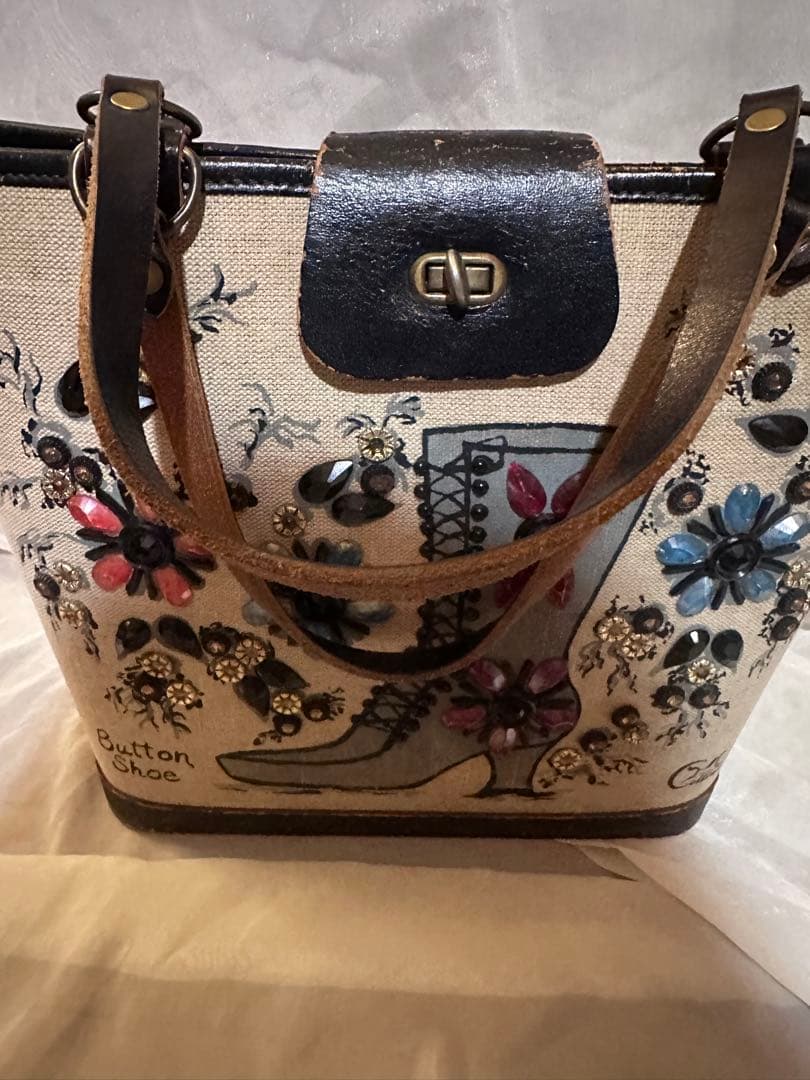 enid collins エニッドコリンズ　コリンズ　バッグ　希少　ブーツ柄