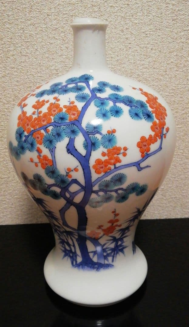 小笠原長春作　鍋島写　瓶子　共箱　酒器