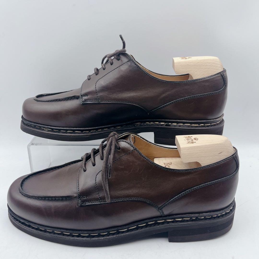 箱 シューツリー付✨バーウィック 4477 Uチップ ビブラム 6.5 ブラウン