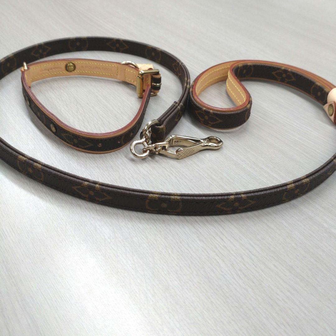 【新品・未使用】LOUIS VUITTON モノグラム 小型犬用 首輪・リード