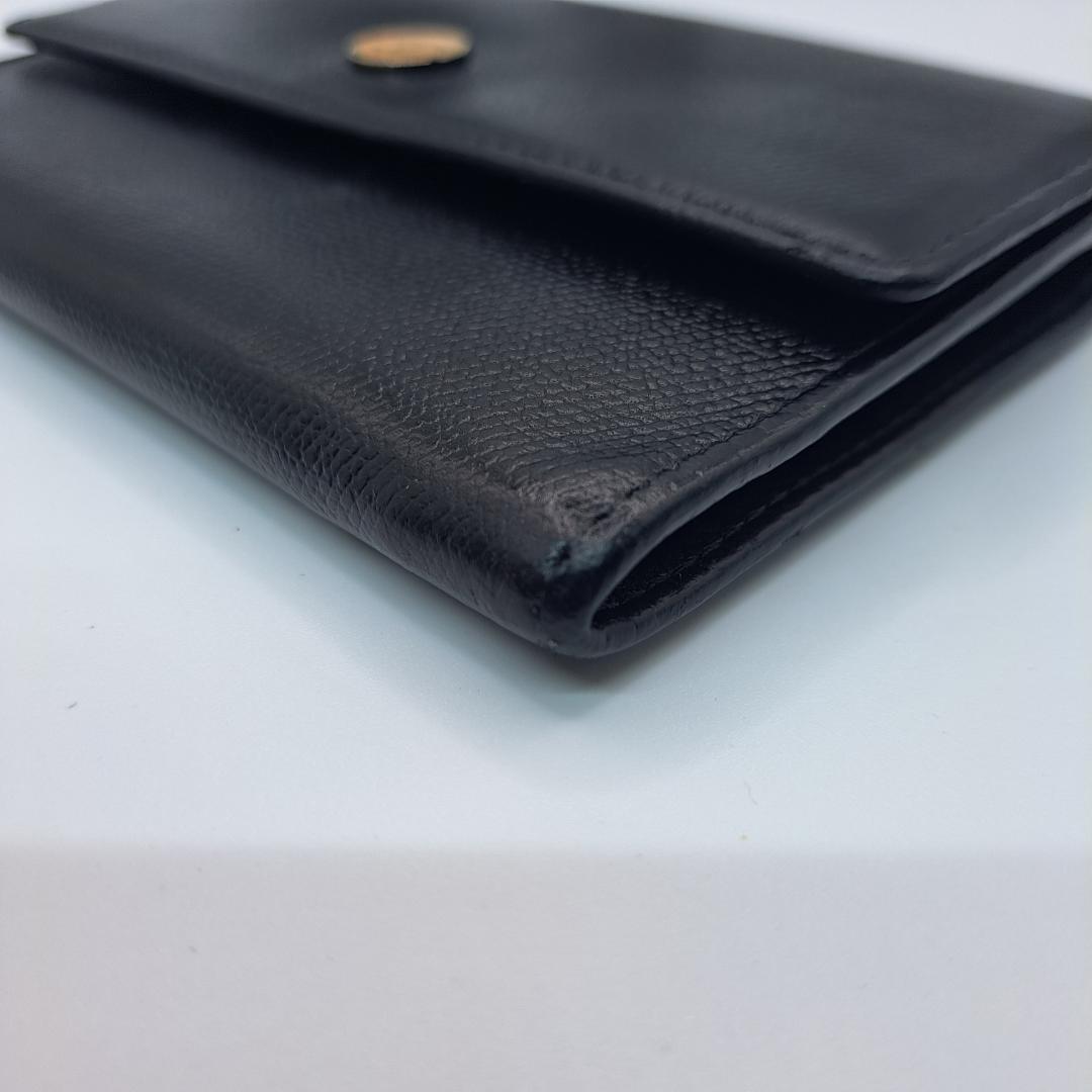 レア　CHANEL　ココボタン　コンパクト　ブラック　 二つ折り財布　財布