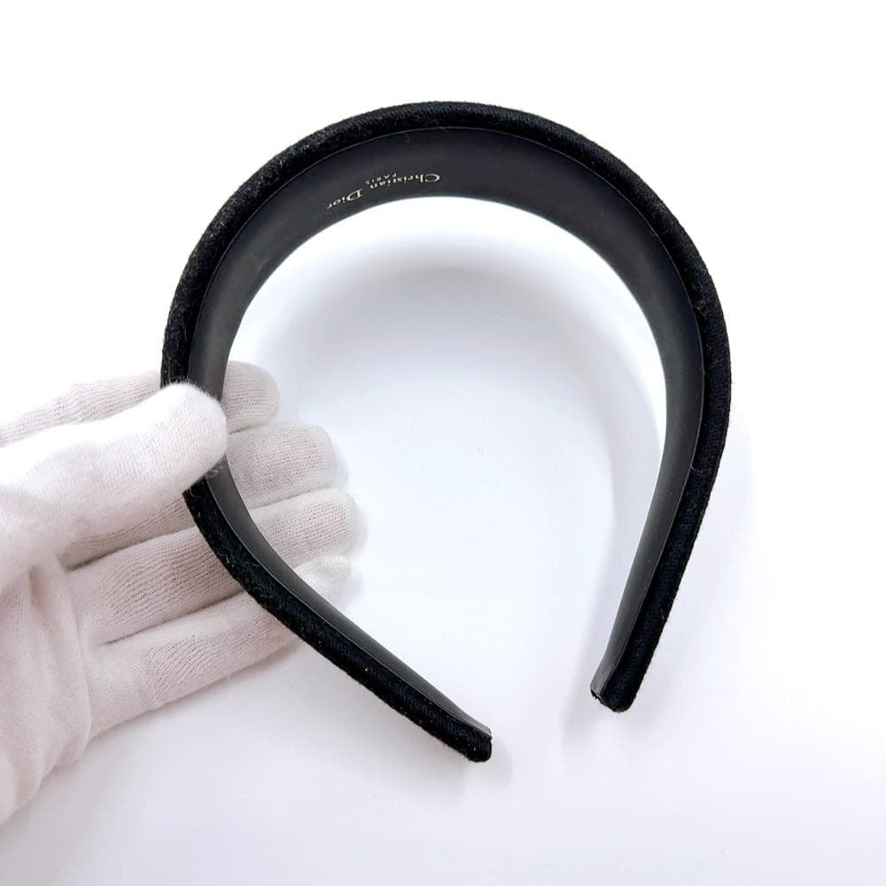 ◇クリスチャンディオール◇レザー×ファブリック/カチューシャ/ブランド