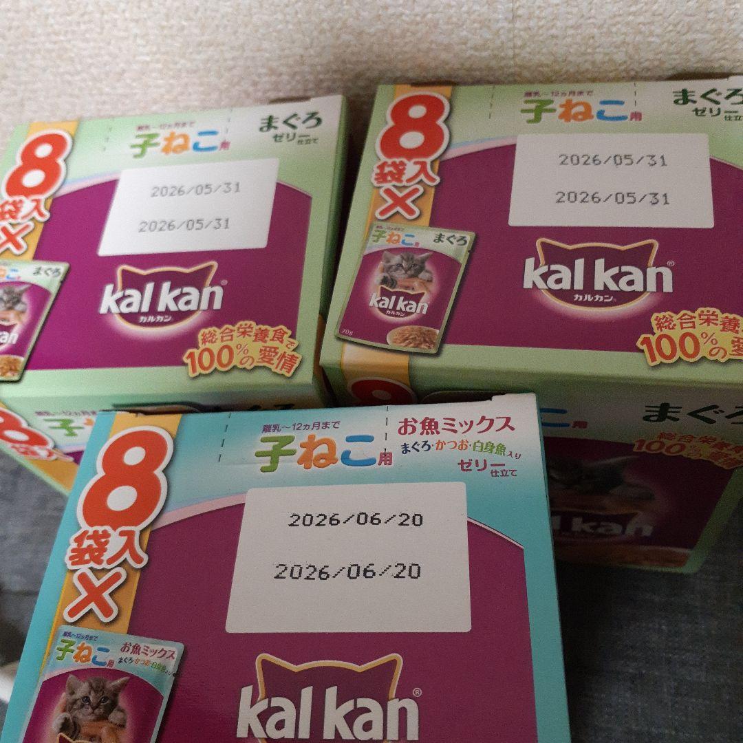 カルカン40袋、チュール40本 、銀のスプーンアソート×２、375g缶詰9缶