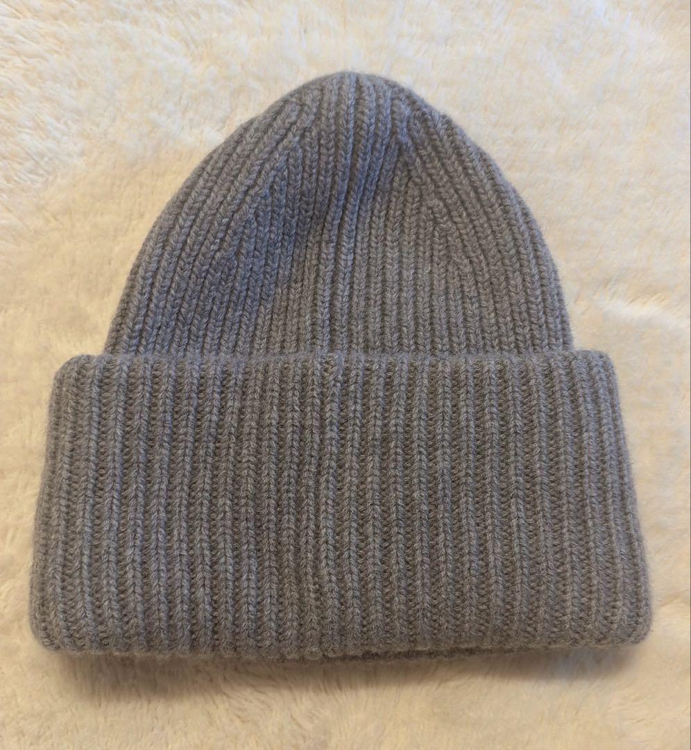 美品♡Acne Studios ラージFACEロゴビーニー　ニット帽