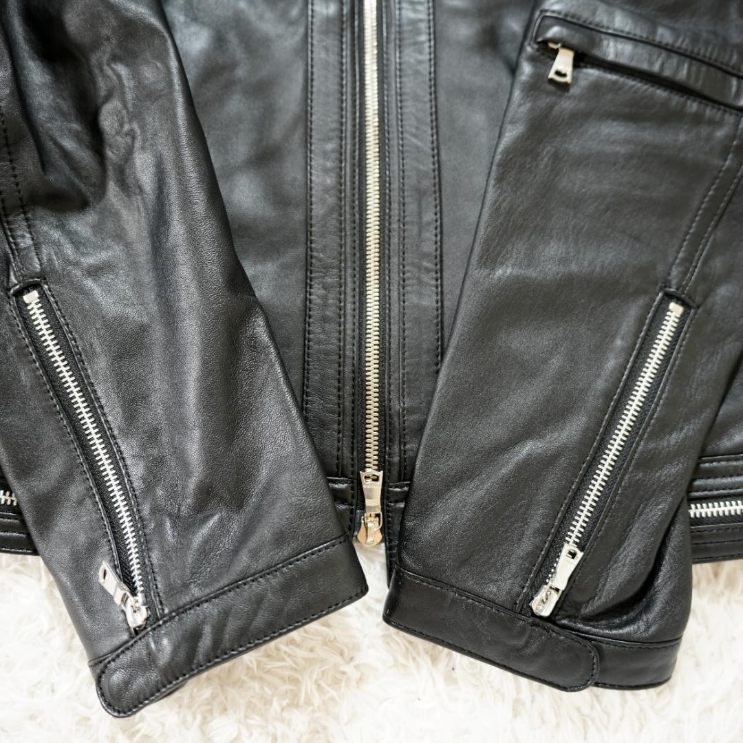 【極美品】LOVELESS　ラブレス　シングルライダースレザージャケット　L　黒