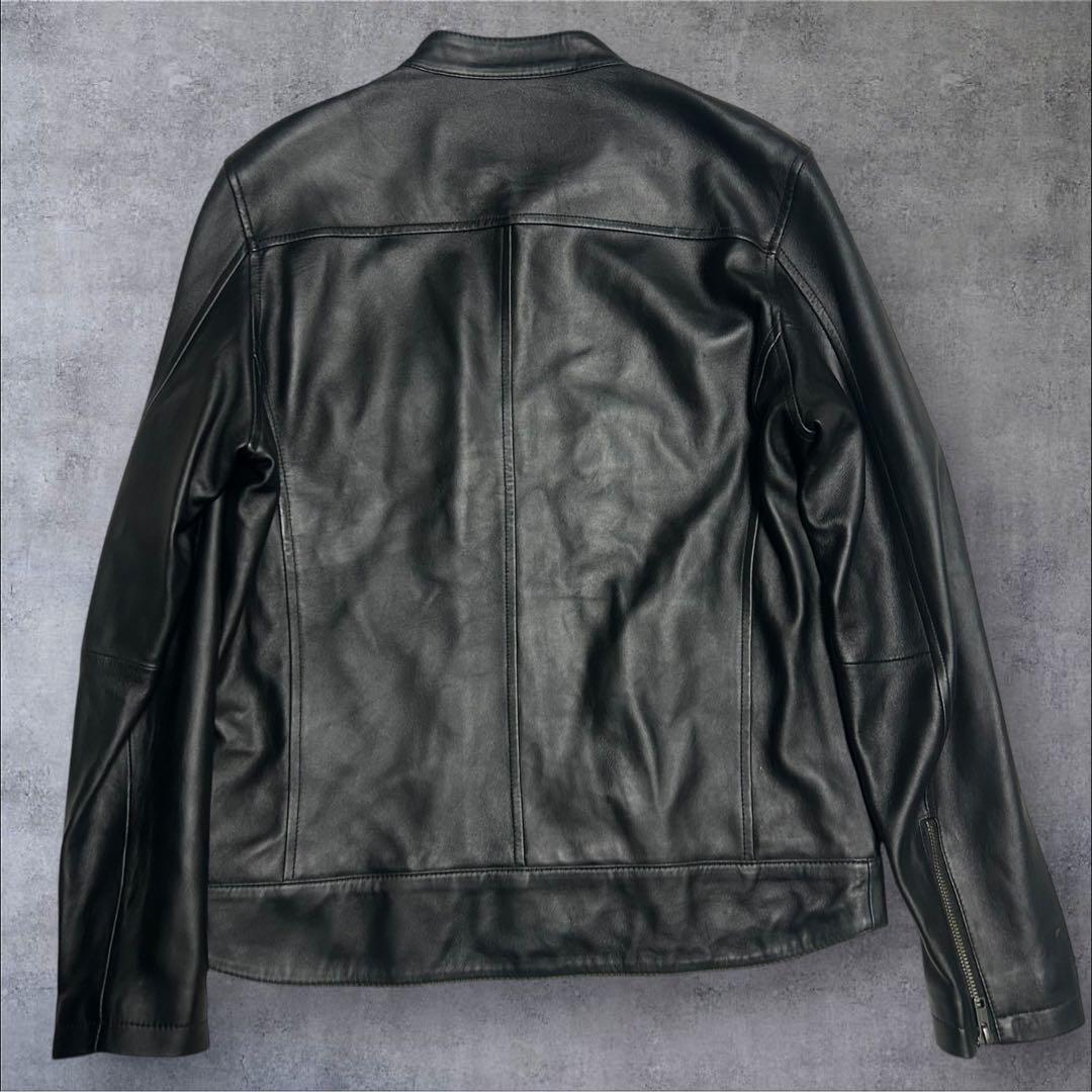 【美品】UNITED ARROWS 　シングルライダース　ゴートレザー　L 黒