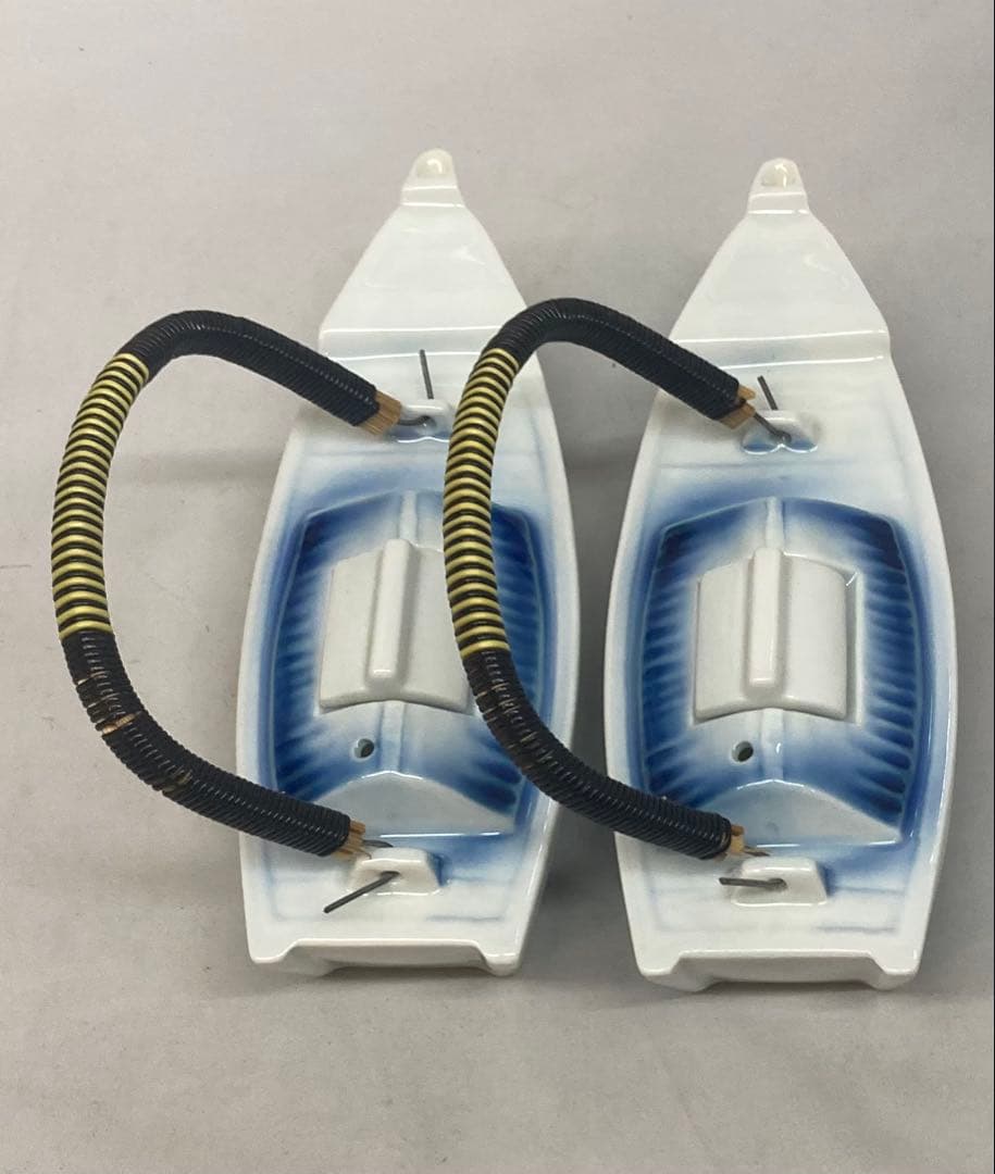 B294s「船形　酒器」一対　肥前 福泉造　共箱　銚子　懐石道具　茶道具