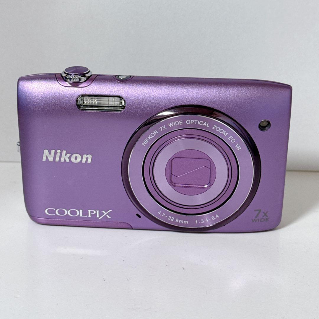 【美品】Nikon デジタルカメラ COOLPIX S3500 パープル