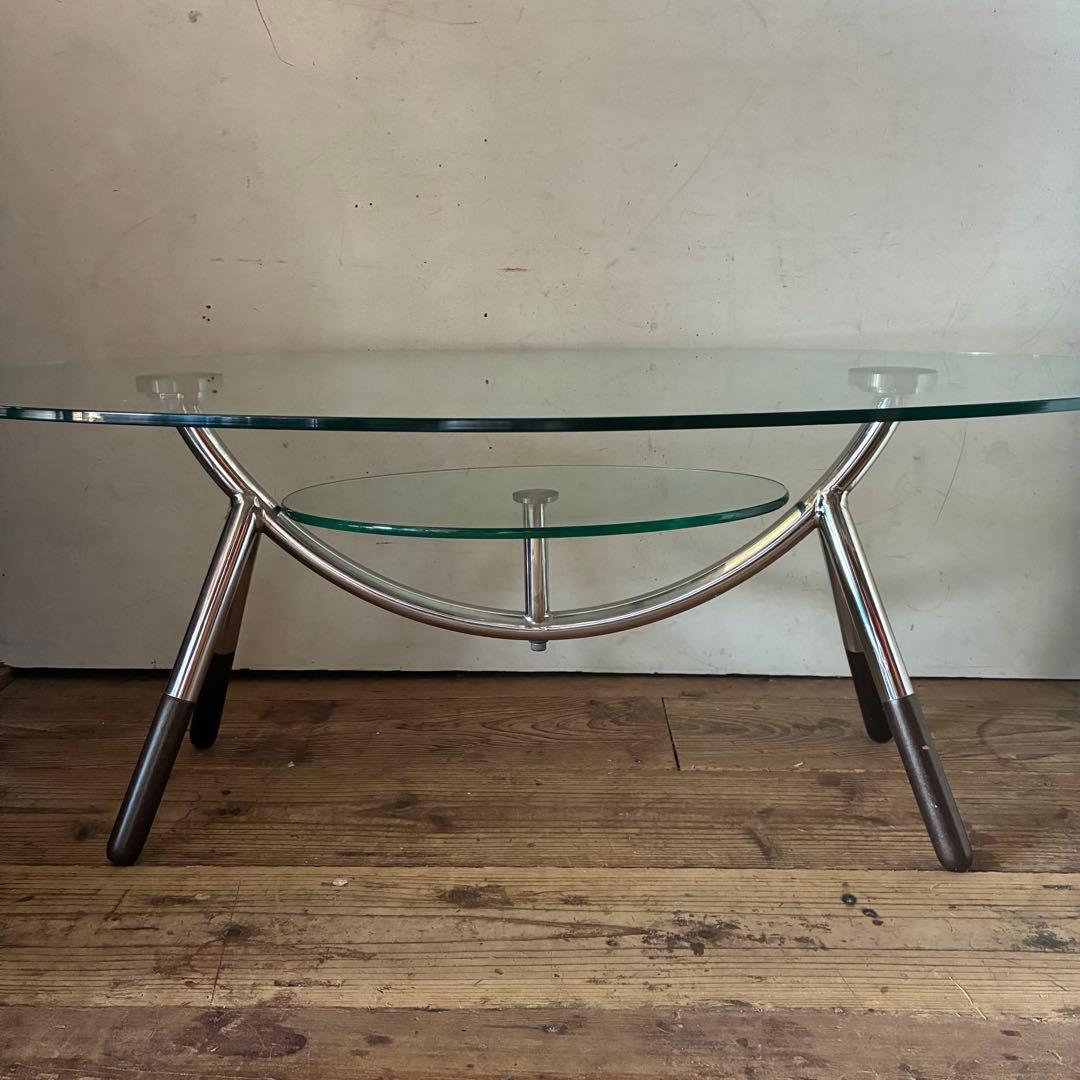 80’s 90’s ヴィンテージ ガラス センターテーブル