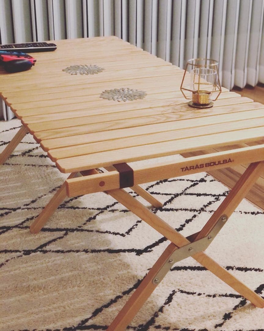 【未使用品】TARAS Boulba ウッドロールテーブル 120×55×43