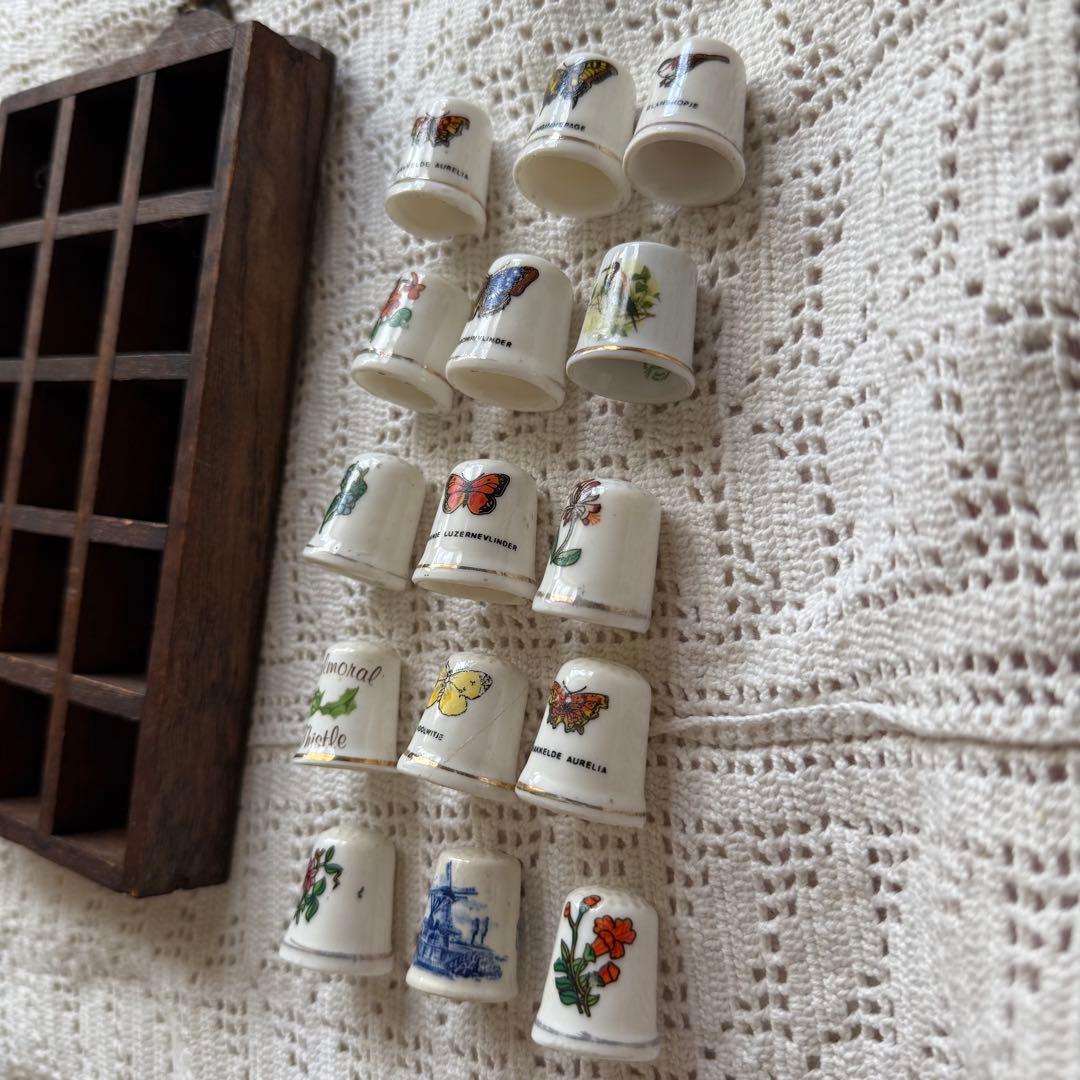 アンティークシンブルラック&シンブル15個セット