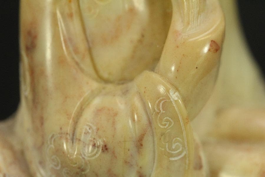 中国美術 寿山石 置物 時代物(A739)