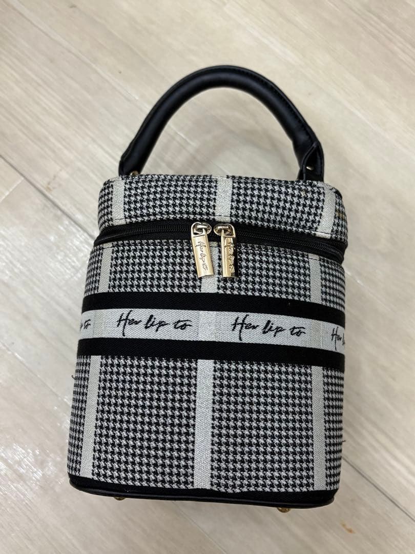 バッグ herlipto HLT Jacquard Vanity Bag silver