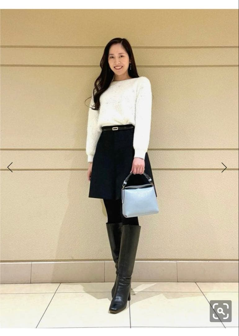 アナイ ストレッチウールキュロットパンツ