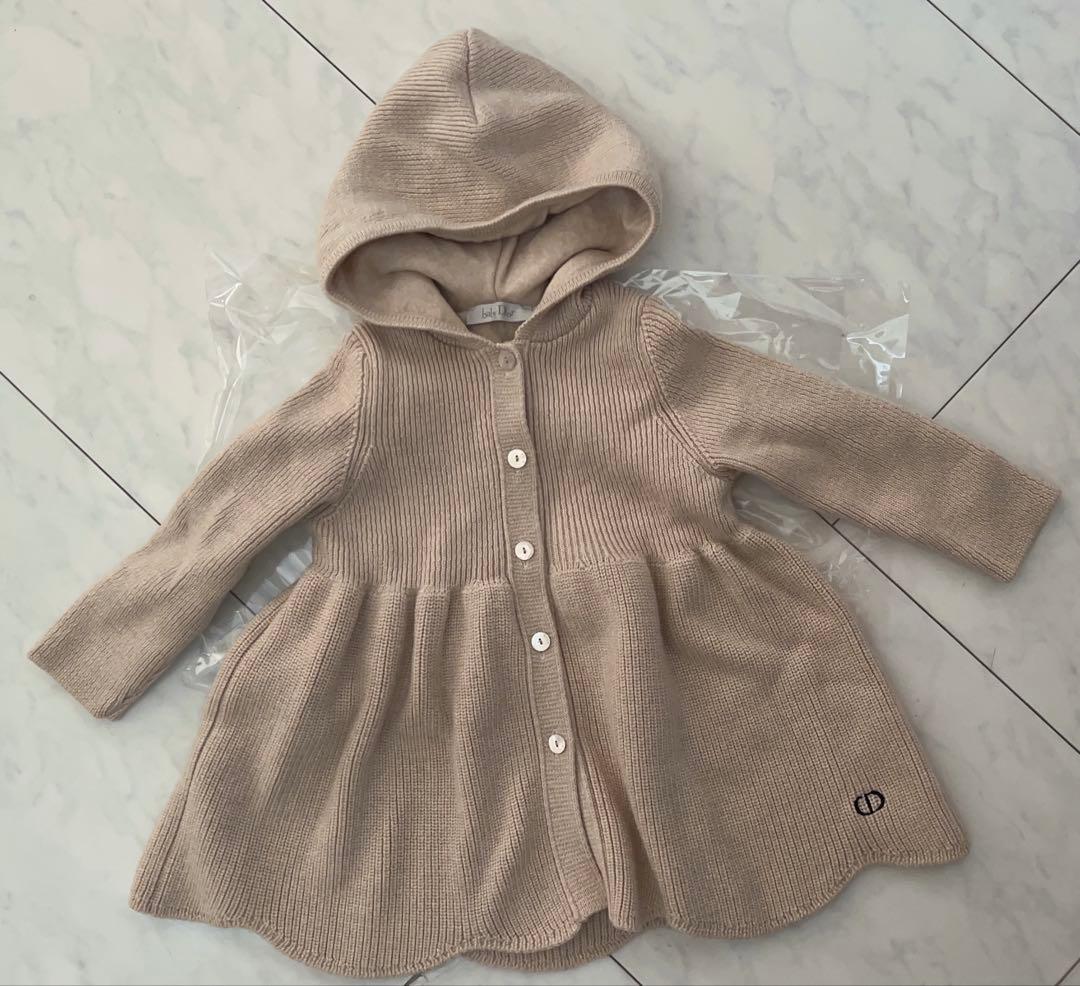 baby Dior ベージュ フード付きコート 24ヶ月　ウール100%