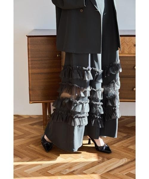 美品 niana ニアナ トランスペアレントヘムセットアップドレス М 結婚式