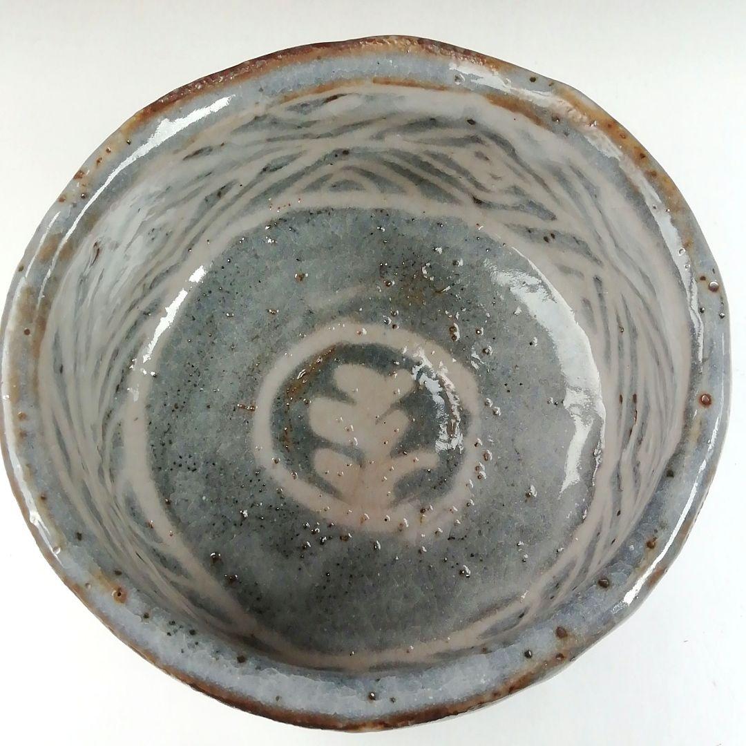 Ｔ５９０　茶碗　『鼡志野』『伊村彰介』『堀内宗完(兼中斎) 箱書』　共箱　茶道具