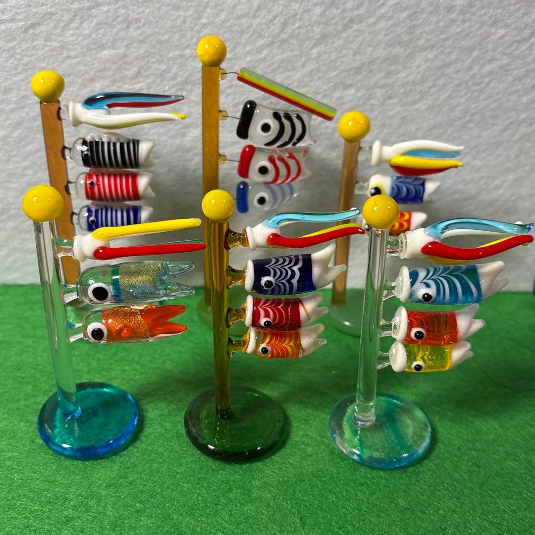 大きめ鯉のぼり　ガラス細工