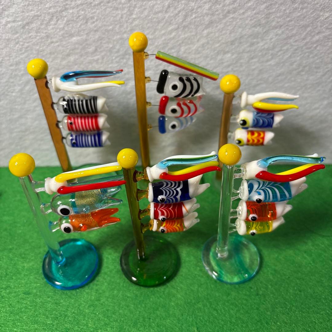 大きめ鯉のぼり　ガラス細工