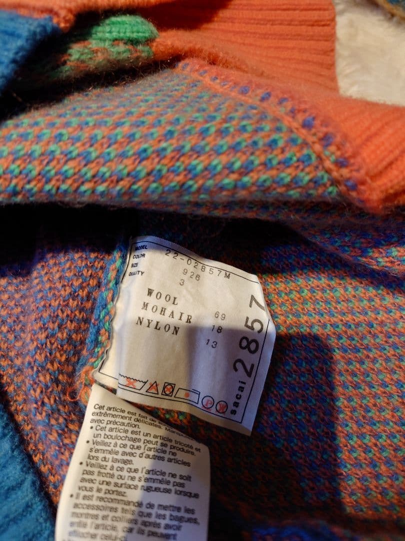 専用！【中古】sacai ニット ライダース サイズ3 22aw