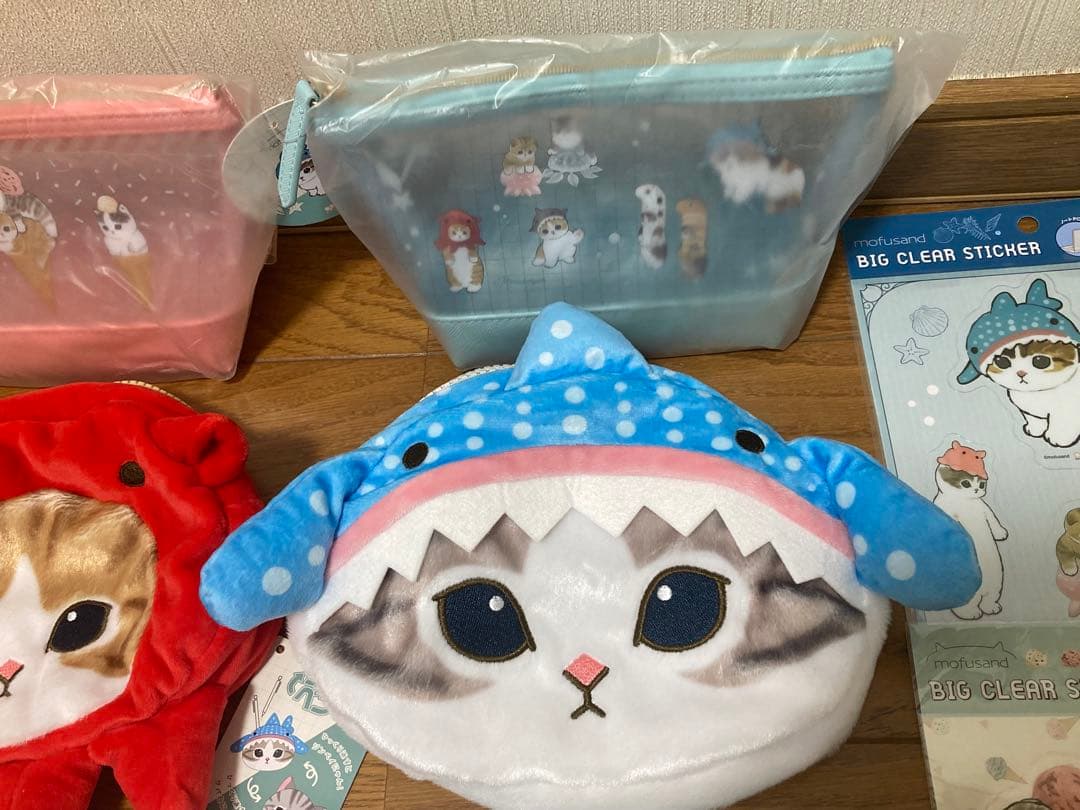 総額14718円！モフサンド文具20点まとめて ペンケース シール サメにゃん