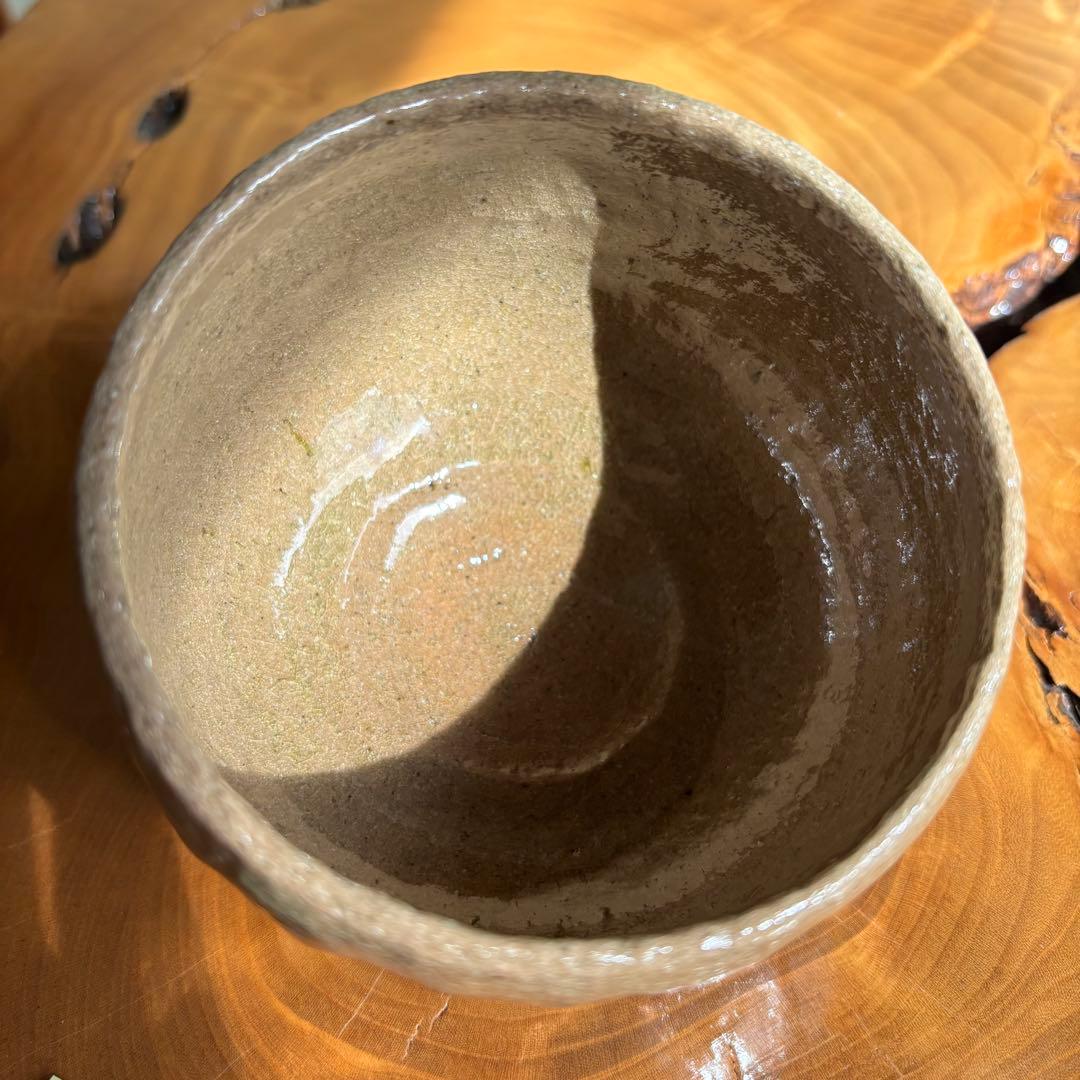 藍彩秞茶碗　昭楽作　楽焼 茶道具　共箱(81)