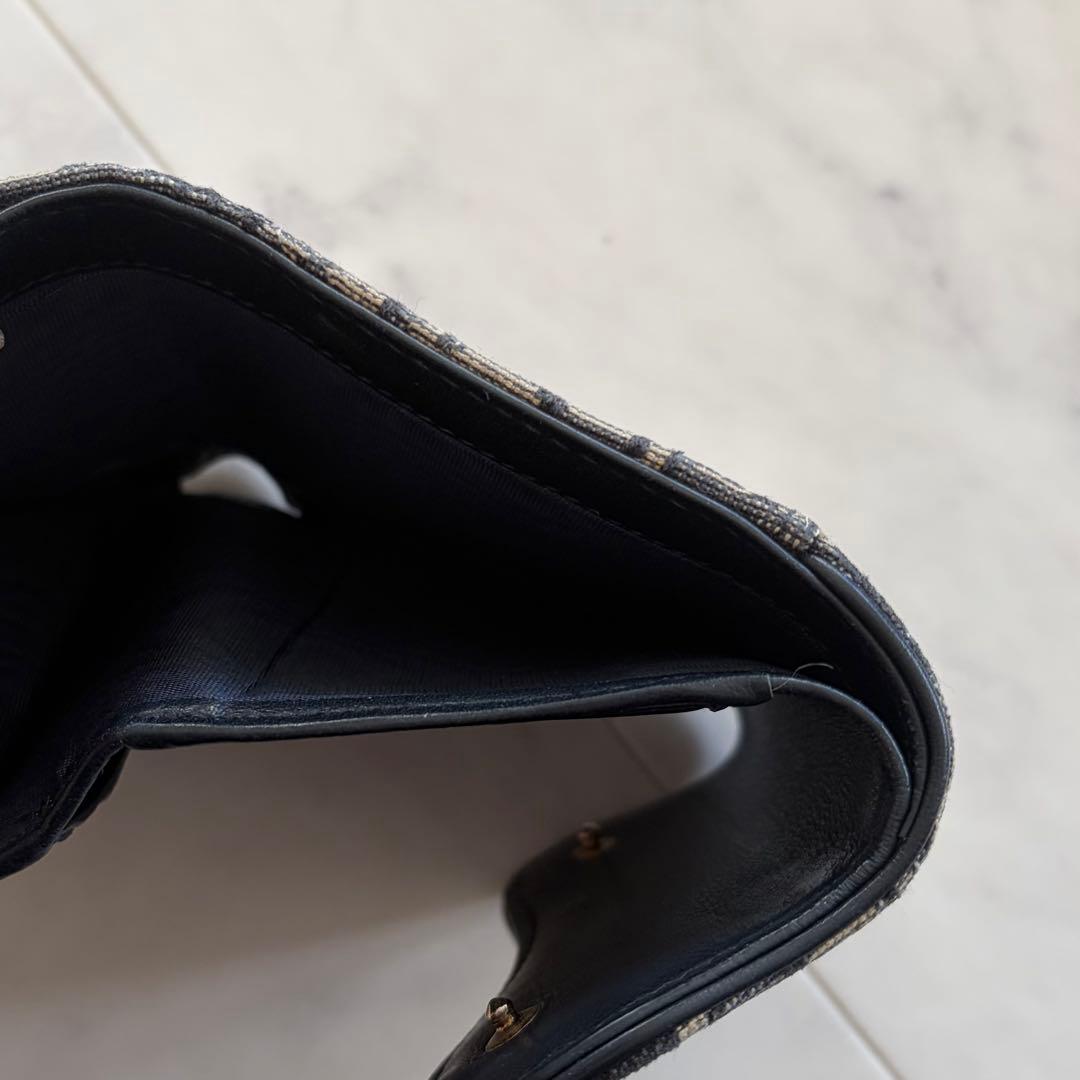 Christian Dior 三つ折り財布 トロッター サドル