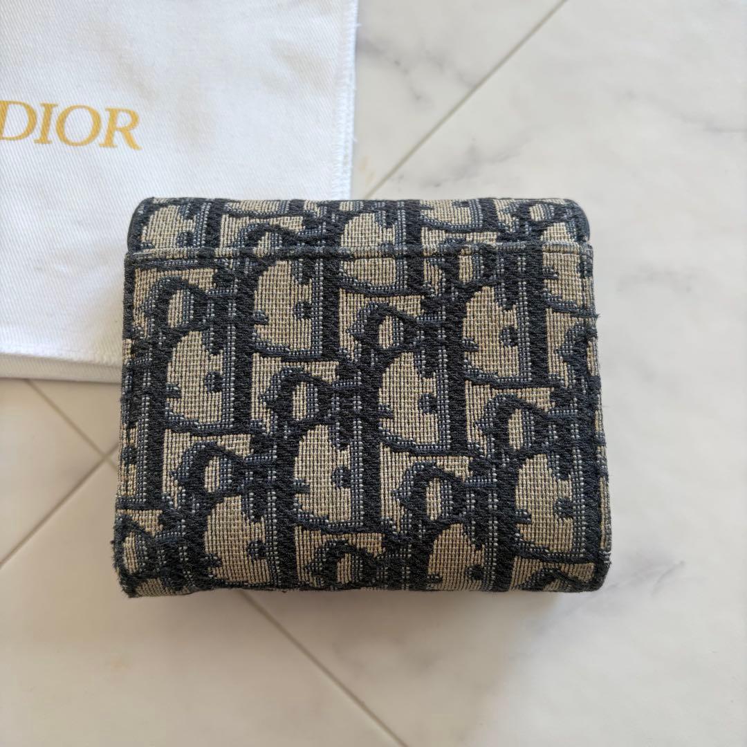Christian Dior 三つ折り財布 トロッター サドル