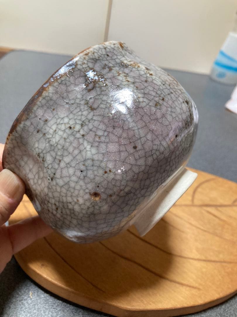 志野焼　松茶碗