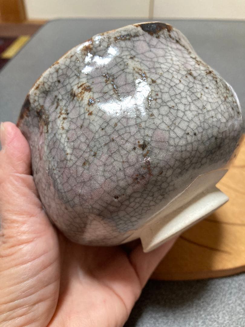 志野焼　松茶碗