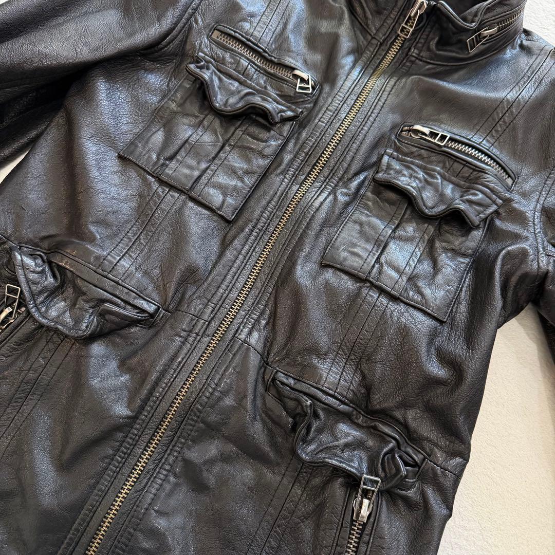 ジャケット・アウター y2k japanese label gimmick leather jac
