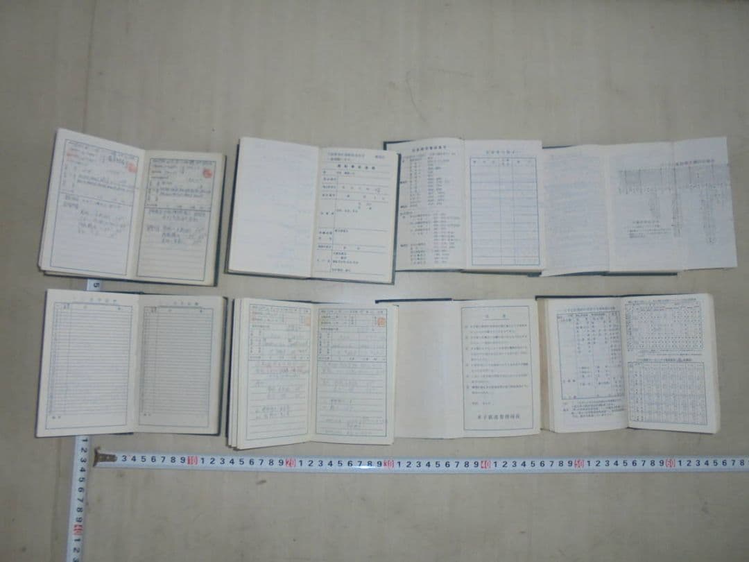 AKa6130　国鉄　動力者乗務員手帳　昭和５３年～昭和６０年８冊まとめてセット