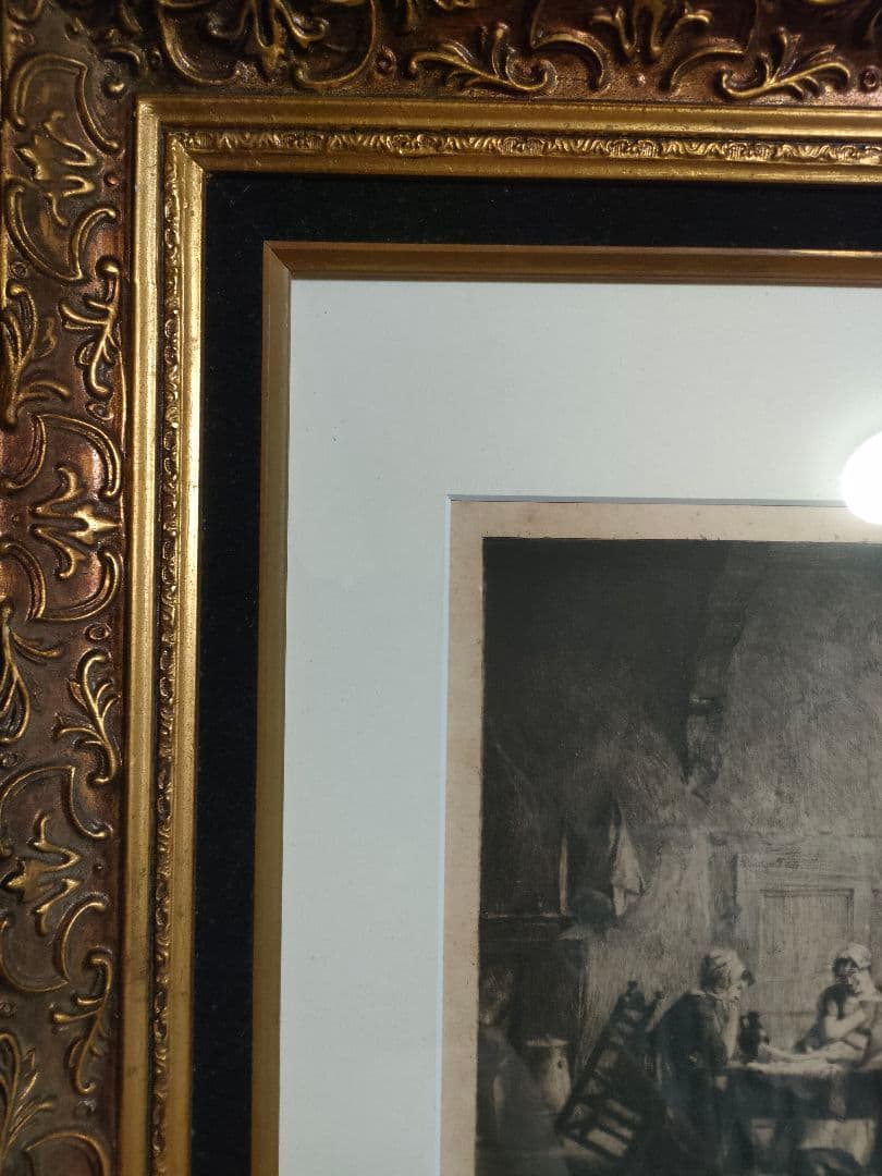 1897年のエッチング　フェルディナンド・シュムッツァー作品　直筆サイン