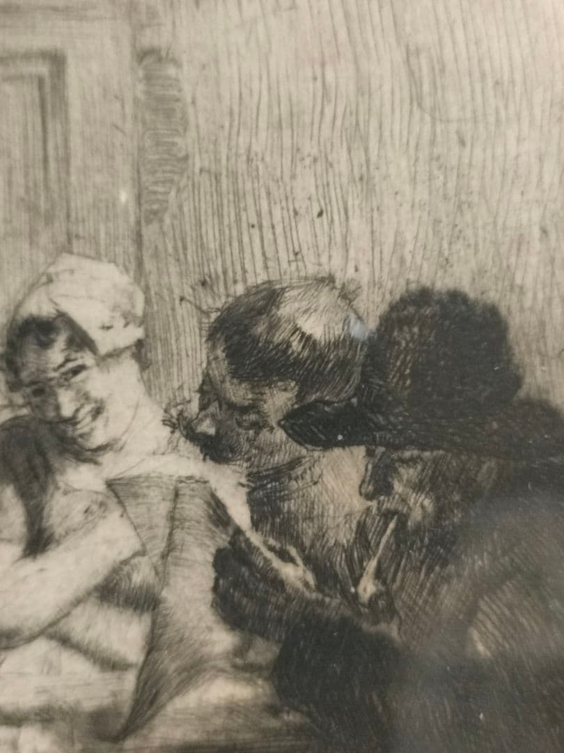 1897年のエッチング　フェルディナンド・シュムッツァー作品　直筆サイン