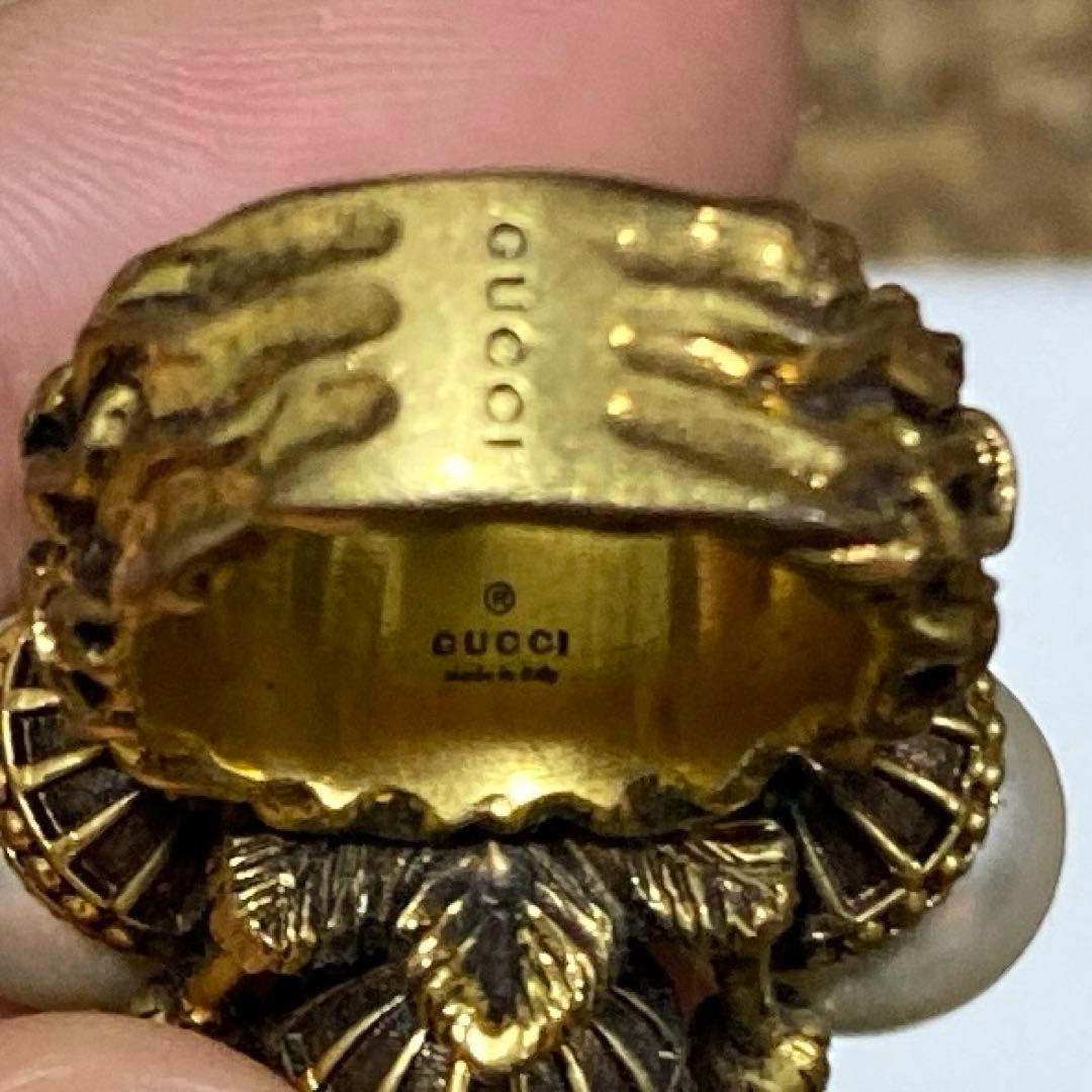 希少　gucci パールリング
