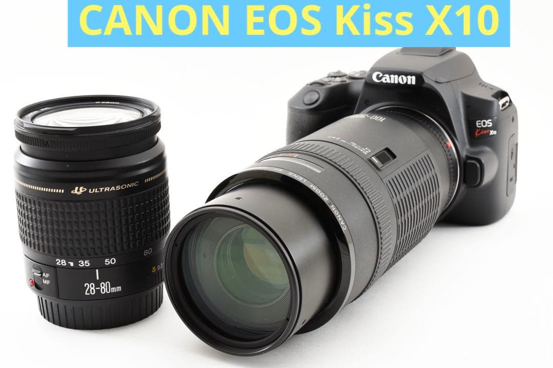 保証/Wi-Fi/動画/canon kiss x10標準&望遠ダブルレンズセット