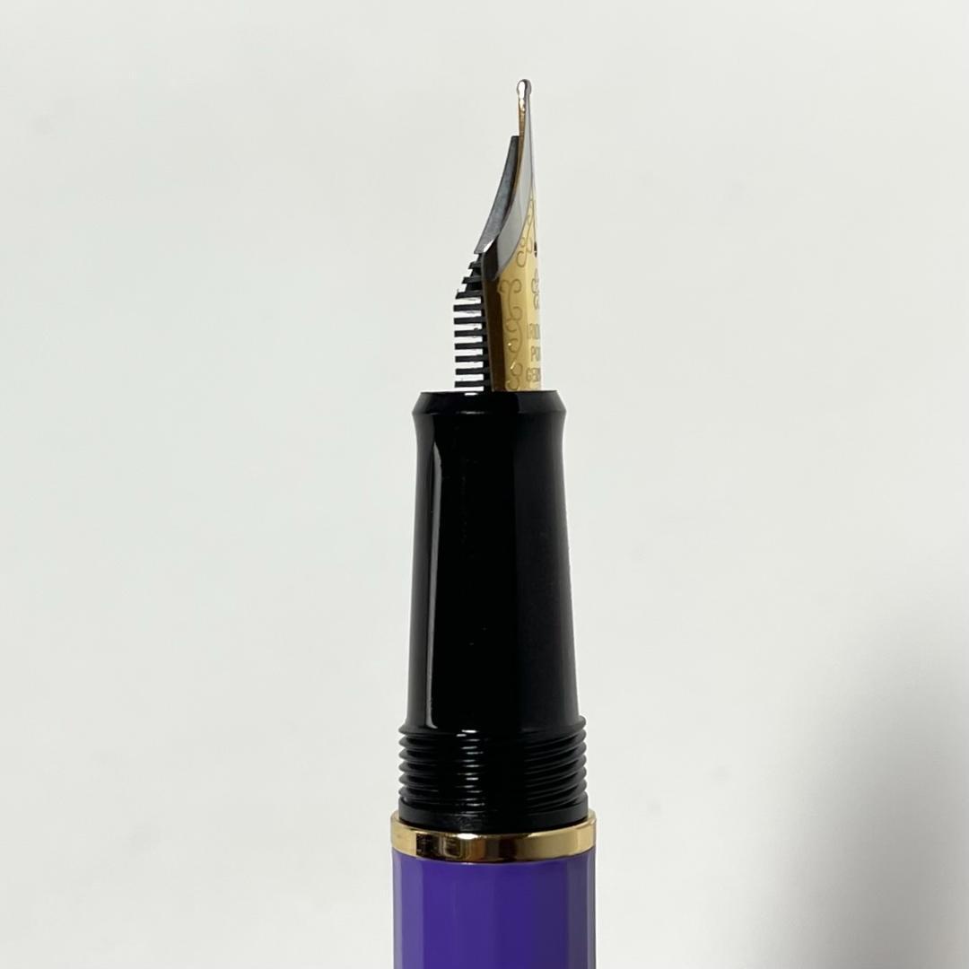 【ほぼ未使用】カンポマルツィオ OLD ELITE 万年筆 水性ボールペン 青紫