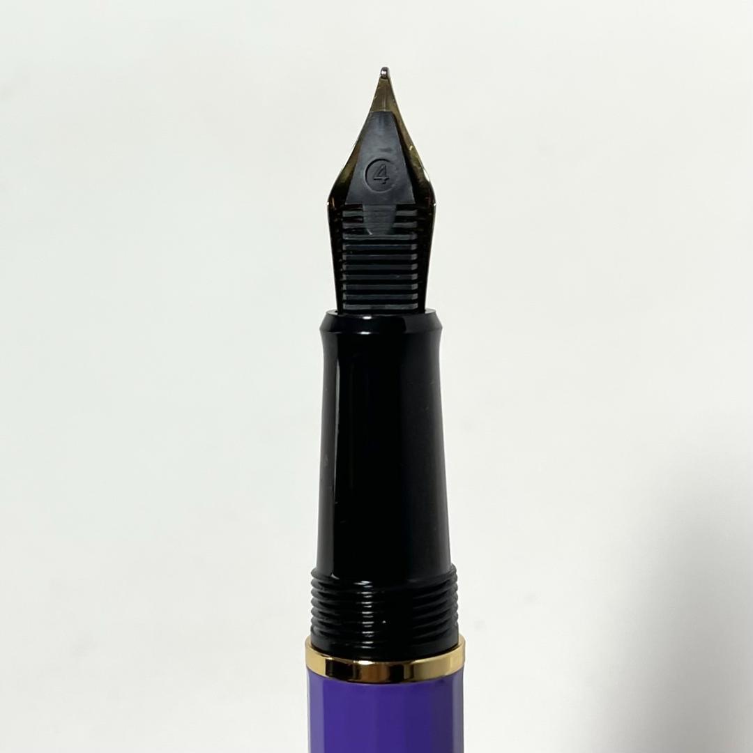 【ほぼ未使用】カンポマルツィオ OLD ELITE 万年筆 水性ボールペン 青紫