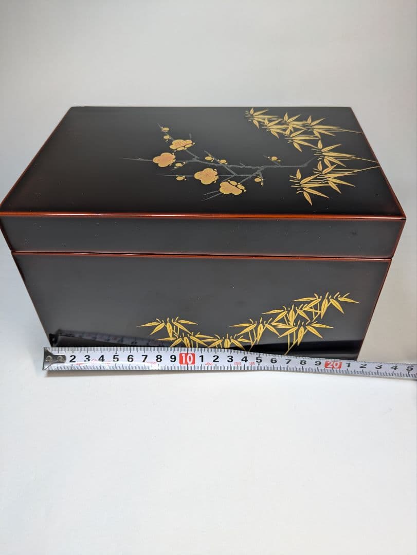 茶箱　梅笹文様　茶道具　平棗　茶せん筒　香合　骨董　光琳蒔絵　輪島塗