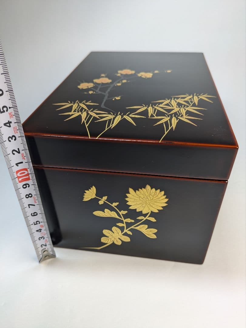 茶箱　梅笹文様　茶道具　平棗　茶せん筒　香合　骨董　光琳蒔絵　輪島塗