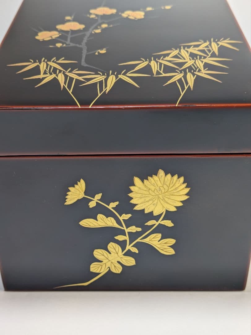 茶箱　梅笹文様　茶道具　平棗　茶せん筒　香合　骨董　光琳蒔絵　輪島塗