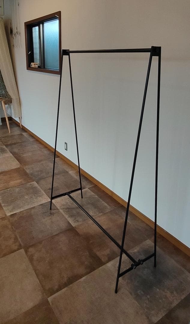 スチール　ハンガーラック　アイアン　幅広　アイアンラック　コート　頑丈