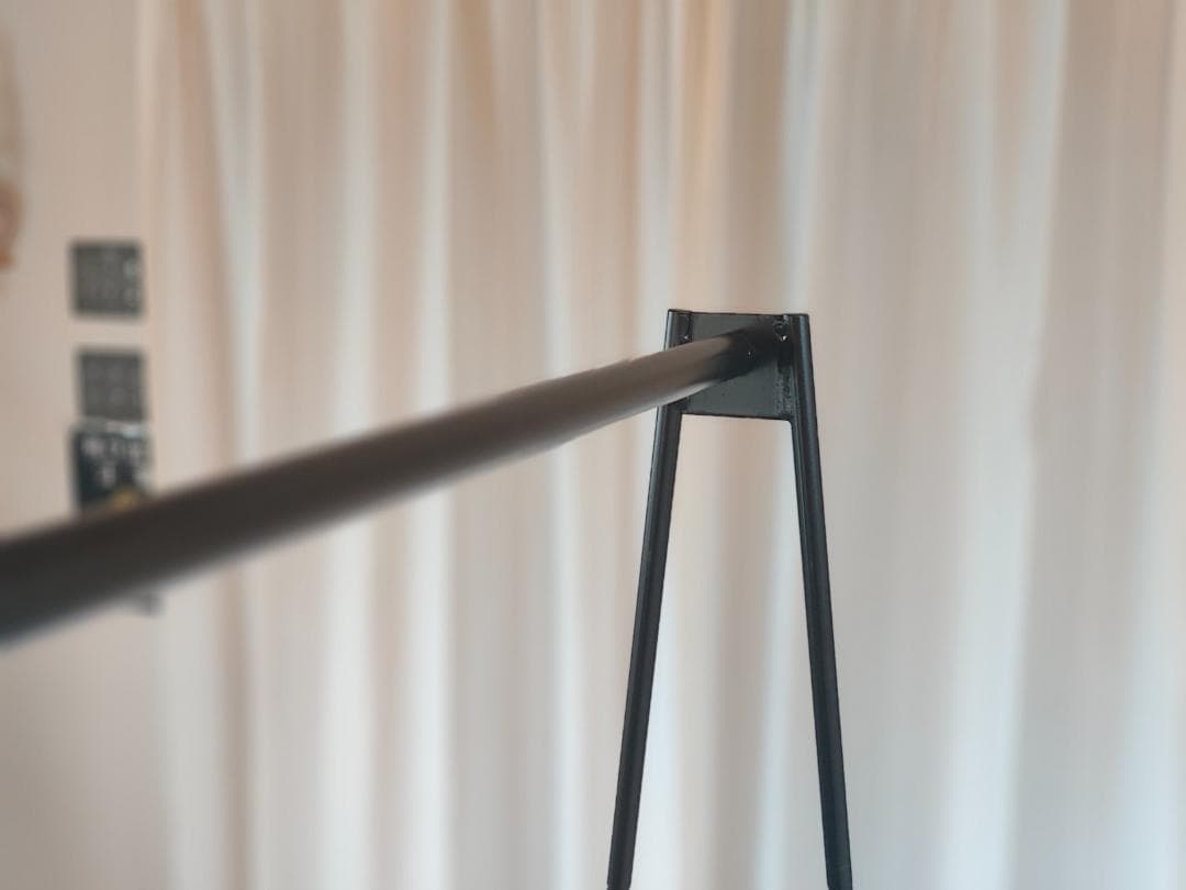 スチール　ハンガーラック　アイアン　幅広　アイアンラック　コート　頑丈