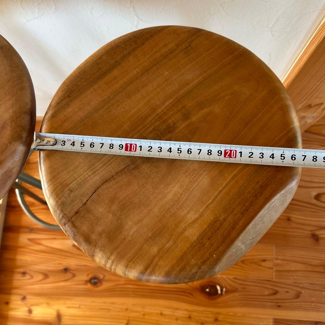 木製スツール 直径約28cm 高さ約73cm