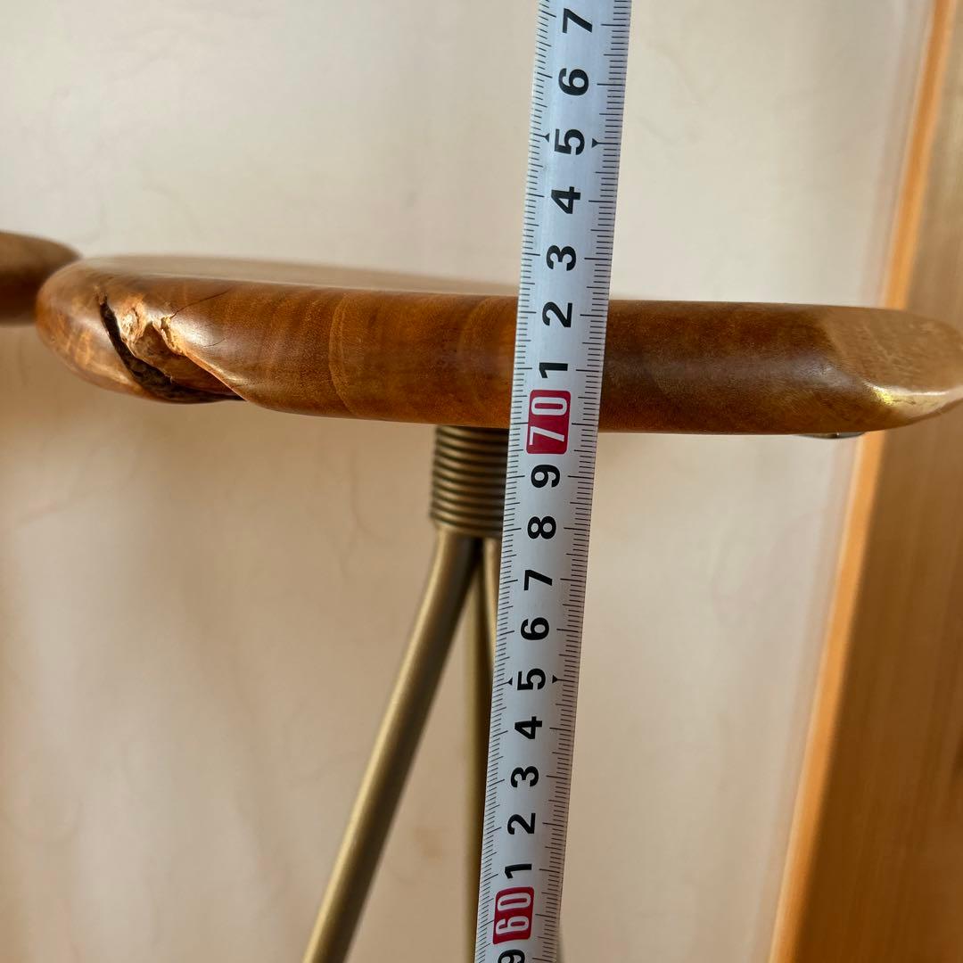 木製スツール 直径約28cm 高さ約73cm